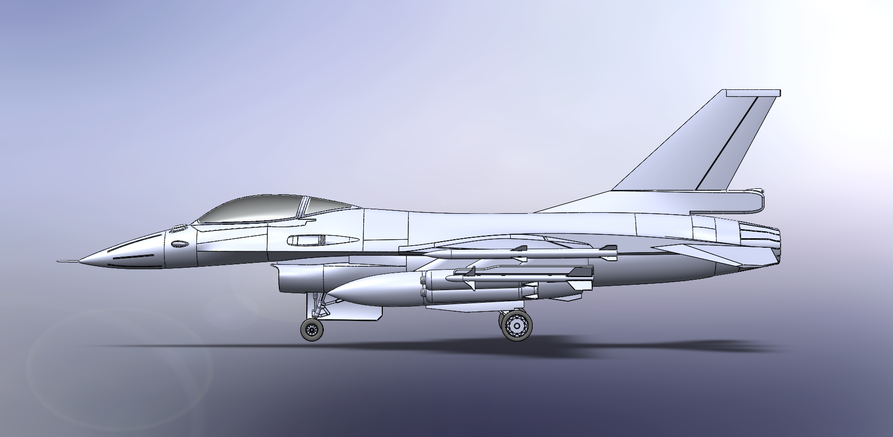 F-16 Side view