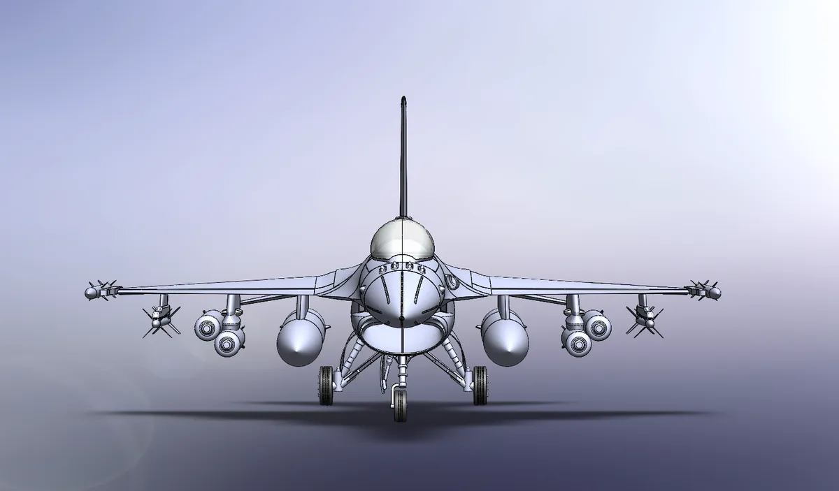 F-16, front view