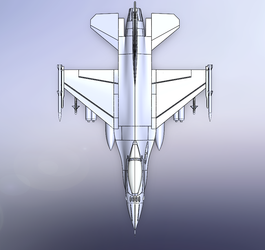 F-16 Top view