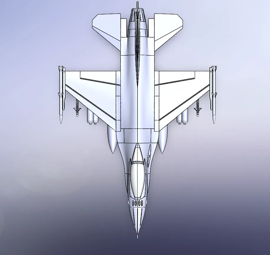 F-16, top view