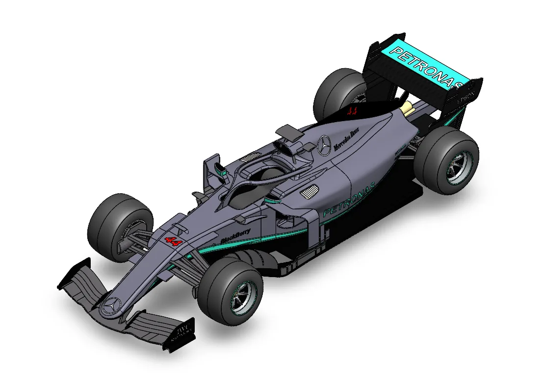 F1 car, isometric view