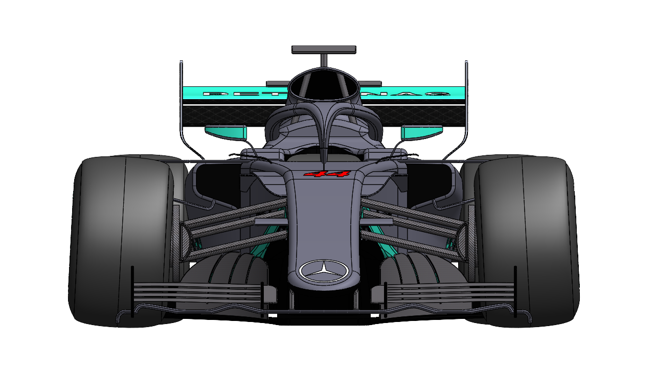 F1 Car front view