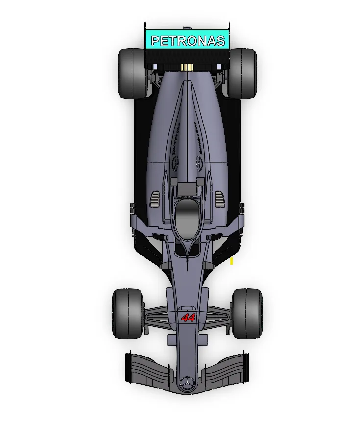 F1 car, top view