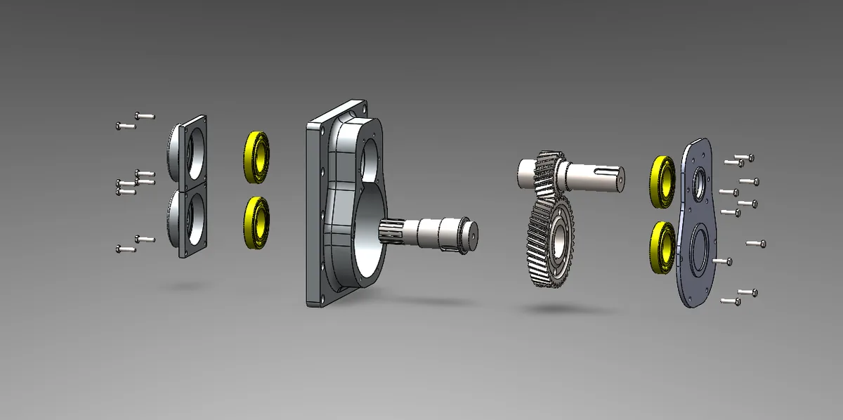 PTO gear box assembly