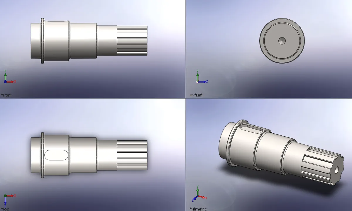 PTO gear box, cross section